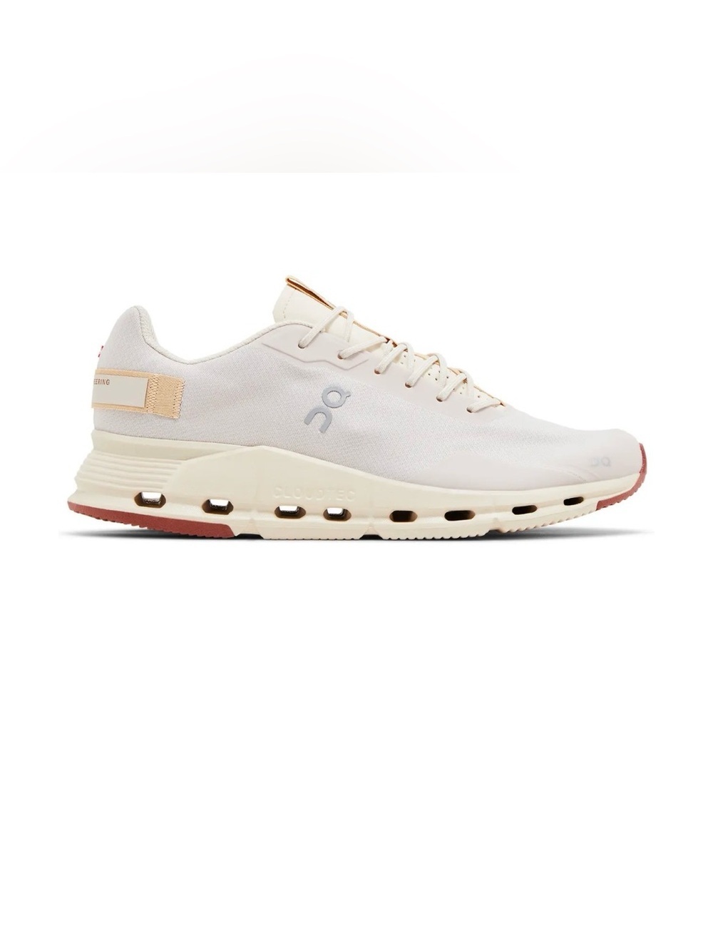 On Cloudnova Men’s Sneakers in Cream with Tan Accents